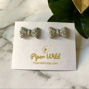 Handcrafted Silver “Hair Bow” Earrings